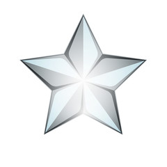 Silver Star 3D illustration
