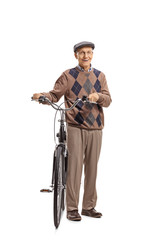 Senior with a bicycle