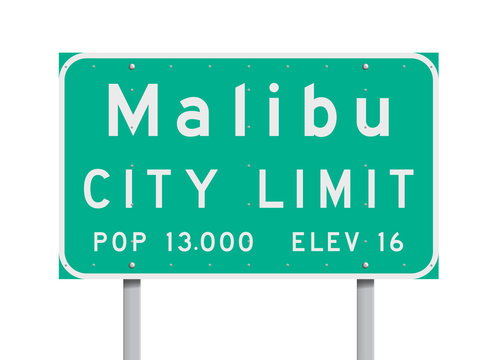 Malibu City Limit road sign