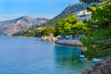 Croatia Brela seascape, adriatic sea, Dalmatia at summer