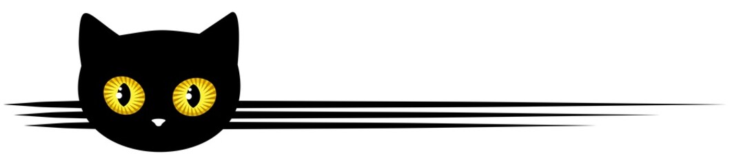 Symbol with black cat. 