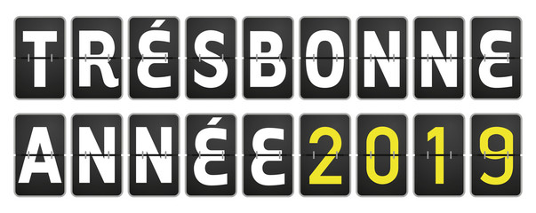 VOEUX BONNE ANNÉE 2019 aéroport VECTEURS