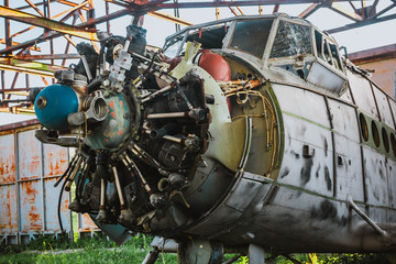 Fototapeta na wymiar An old abandoned plane