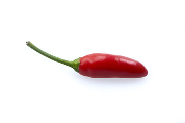 Chilli Red Bullet On White Isolated Background