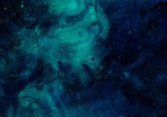 Fototapeta na wymiar Abstract dark blue acrylic texture. Dark acrylic background for design