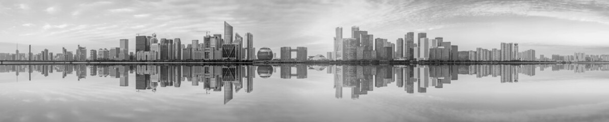Fototapeta premium The skyline of urban architectural landscape in Hangzhou, China