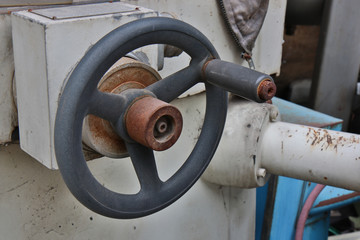 The Crank Handle on the old lathe mechanism