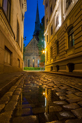 Obraz premium Riga di notte