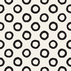Hand drawn lines seamless grungy pattern. Abstract geometric repeating texture in black and white.