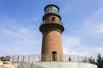 Martha's Vineyard, Massachusetts. Gay Head Light, a brick lighthouse built in 1856 close to the...