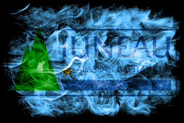 Juneau city smoke flag, Alaska State, United States Of America