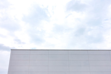 Blank poster board wall out side modern shopping mall