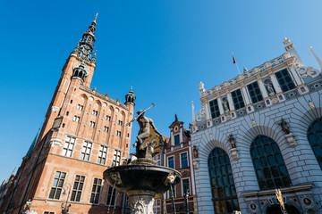 Neptune`s Statue in Gdansk, Poland.  © fazon