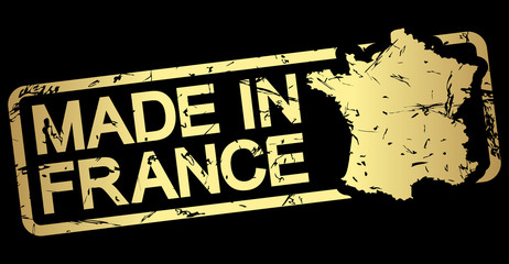 gold stamp with text Made in France