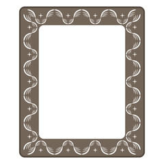 Frame rectangle of wavy line card
