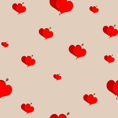Heart color seamless pattern