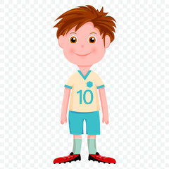 Illustration eines jungen Fußballers