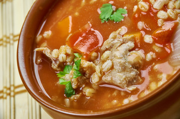 Mexican beef  Barley Soup