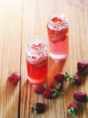 Homemade strawberry lemonade
