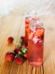 Homemade strawberry lemonade