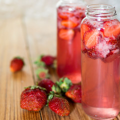 Homemade strawberry lemonade
