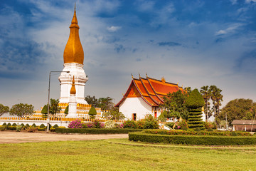 Fototapeta na wymiar That Sikhottabong, Buddhist Temple in Thakhek, Laos.