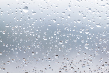 Water drops on glass.