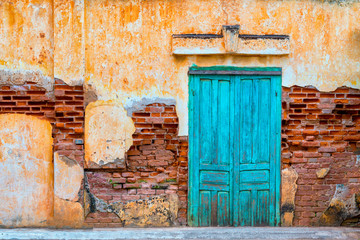 French colonial Building in Savennakhet , Laos.