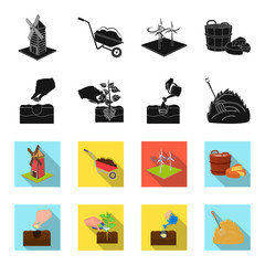 Garden, ecology, farmingand other web icon in black,flet style. Feed, plot, farm,icons in set collection. © pandavector