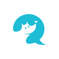 Abstract Dog Pet Consultant Logo Symbol