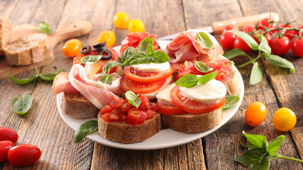 assorted of bruschetta