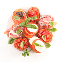 assorted of bruschetta