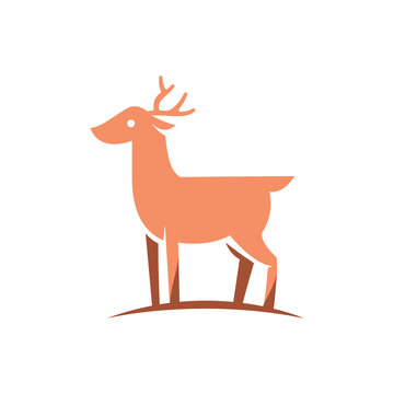 Deer Roe Standing Simple Symbol Sign