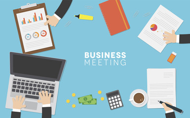 Vector Cartoon Business Meeting