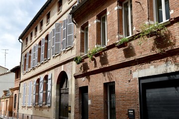 Naklejka premium toulouseトゥールーズの街並み
