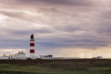 Fototapeta na wymiar Point of Ayre Lighthouse on the Isle of Man