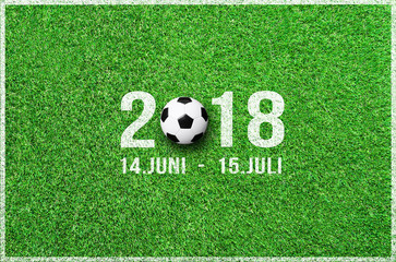 Fußball 2018 - Rasen + Ball