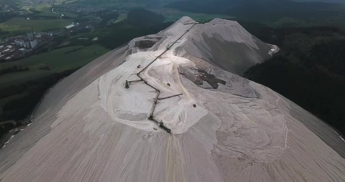 Aerial view from Monte Kali  near Heringen  Germany