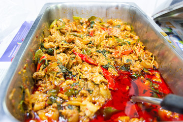 Stir Fried Wild Boar with Red Curry
