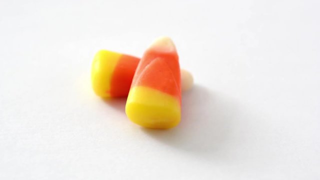 Typical halloween candy corn circling footage

