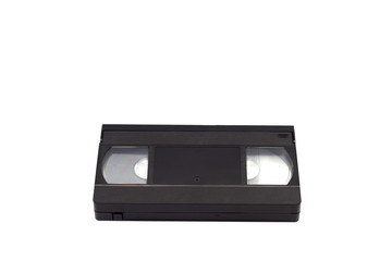 Obraz premium Old vhs video cassette isolated on white background copy space for text 