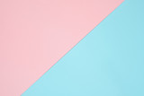 Pink and light blue pastel paper color for background