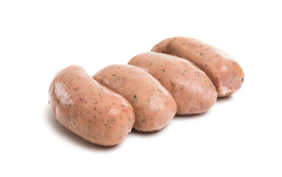 barbecue sausages isolated