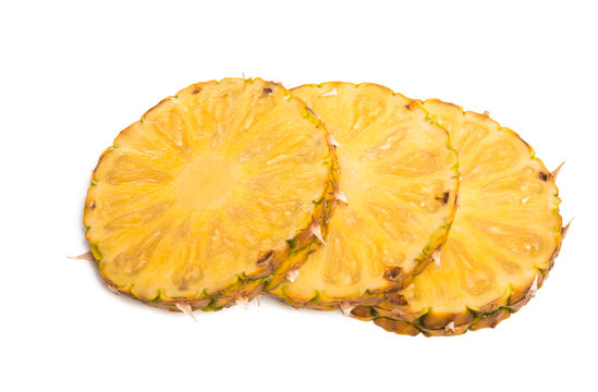 pineapple sliced isolated