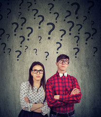 Couple having difficulties and misunderstanding
