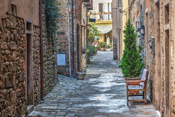 picturesque alley in Montecatini Alto