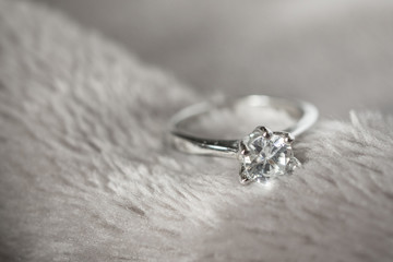 Jewelry luxury silver diamond ring