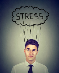 Stressed out young business man