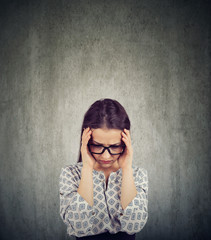Stressful woman suffering from depression