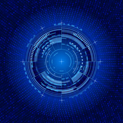 Futuristic interface circle. Techno illustration.